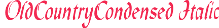 OldCountryCondensed Italic